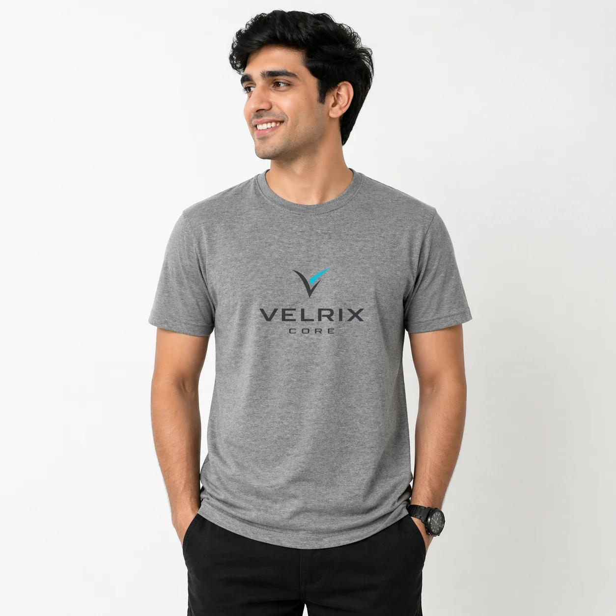 Add Core To Your Lifestyle - Velrix Core Basic Regular T-Shirt Regular Fit (Grey)