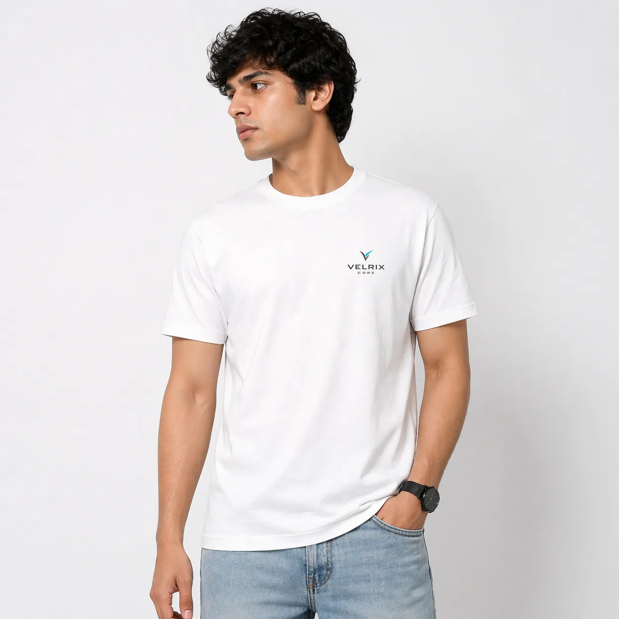 Add Core To Your Lifestyle - Velrix Core Basic Regular Fit T-Shirt ( White )