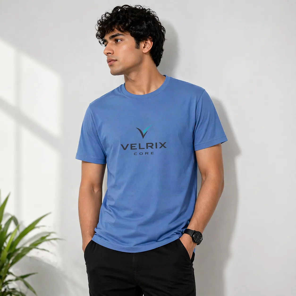 Add Core To Your Lifestyle - Velrix Core Basic Oversized T-Shirt ( Blue )