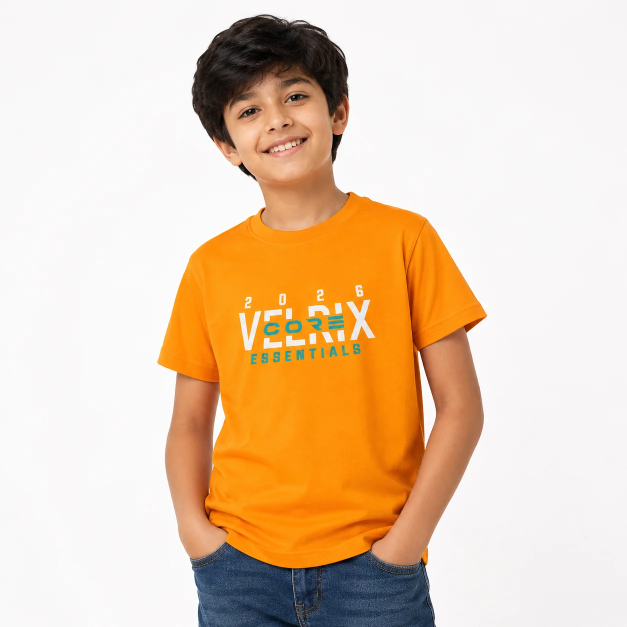 Velrix Core Kids 180 GSM Cotton T-Shirt