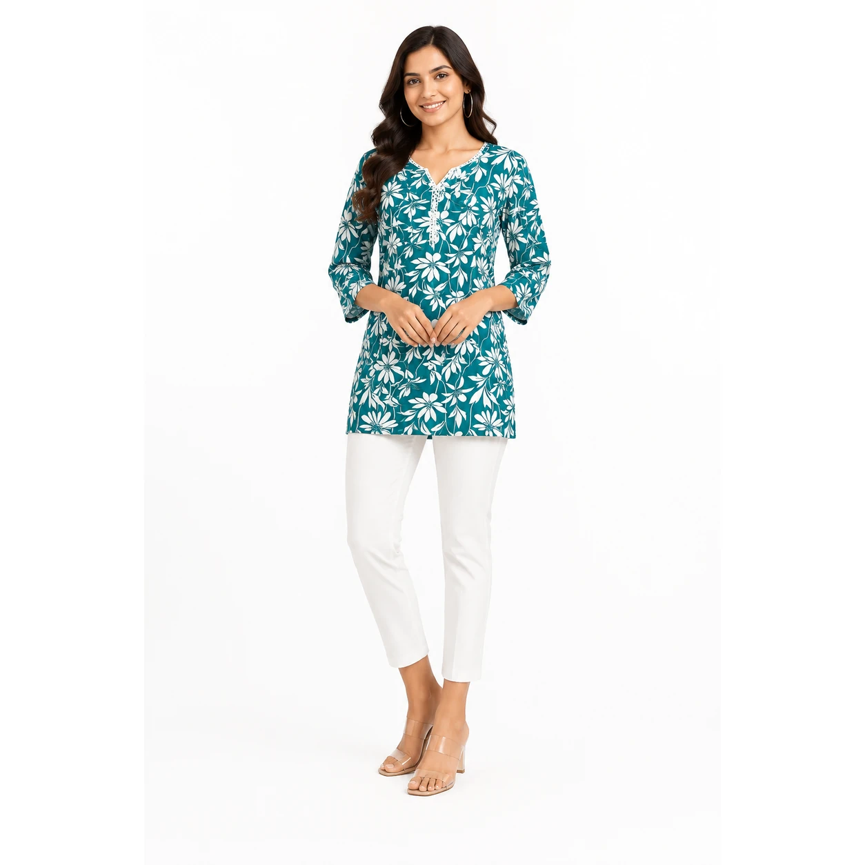 Women’s Kurti Floral Printed .